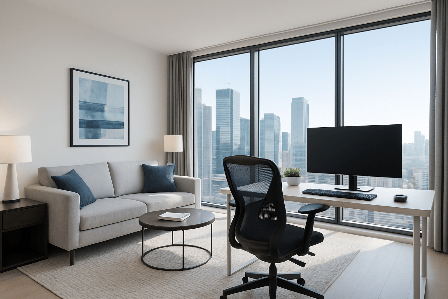 Executive Furnished Apartment with City Skyline View Executive Furnished Apartment with City Skyline View